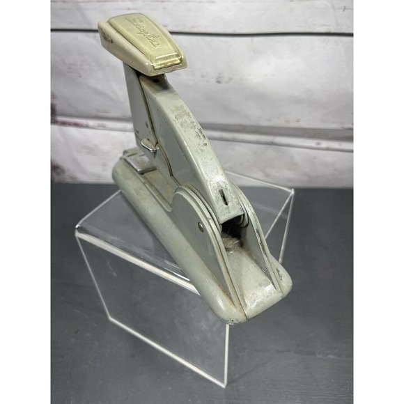 Vintage Art Deco No. 3 Swingline Speed Stapler Works Great Grey Made in USA - Picture 2 of 9